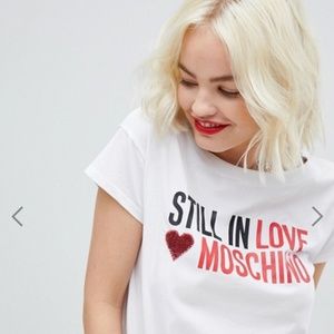 Love Moschino Women's Still in Love White T-Shirt